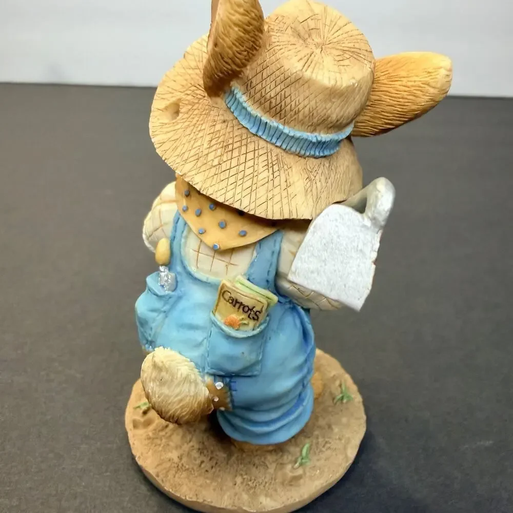 Vintage Enesco Resin Easter Bunny Figurine Lot of 5 Mixed Collection